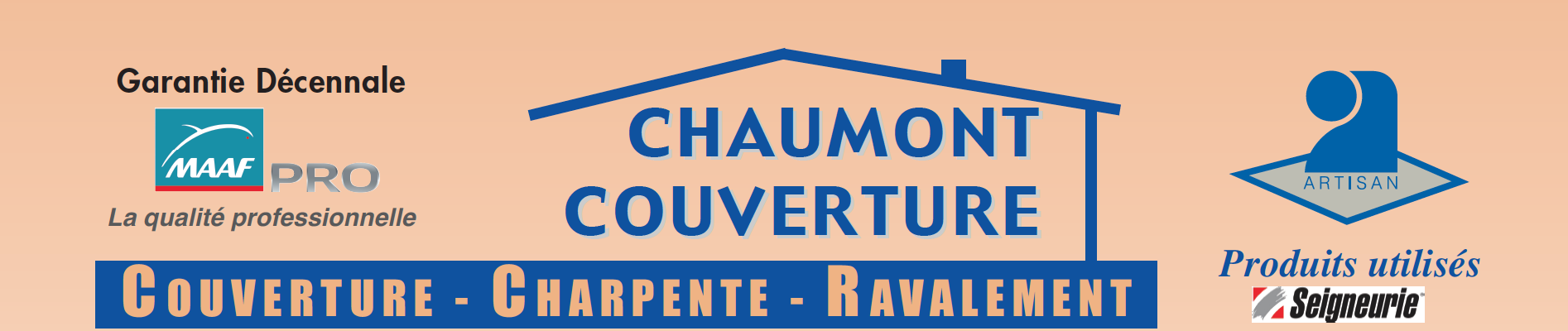Chamont couverture, garantie decennale, artisan confiance 2023, recommandée par la MAAF Pro